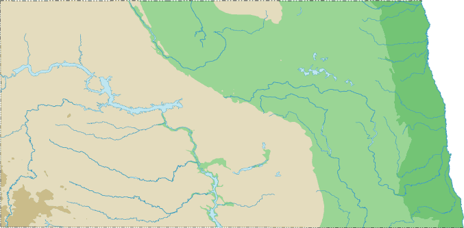 North Dakota topo map
